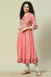 Coral Viscose Straight Kurta image number 2